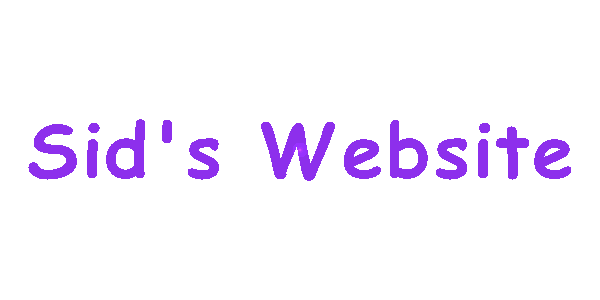 Sid's Website