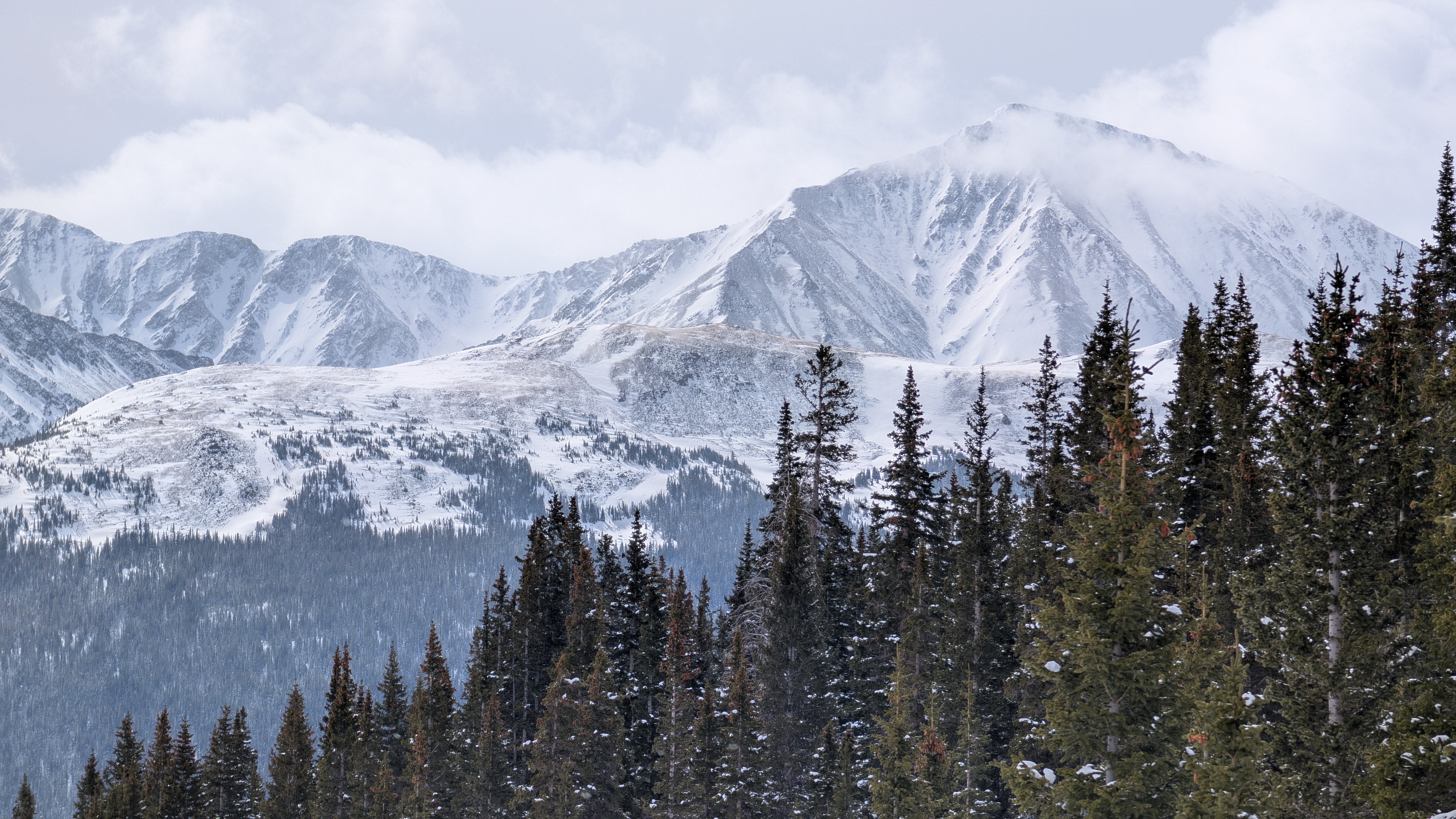 View of Torreys Peak in Winter